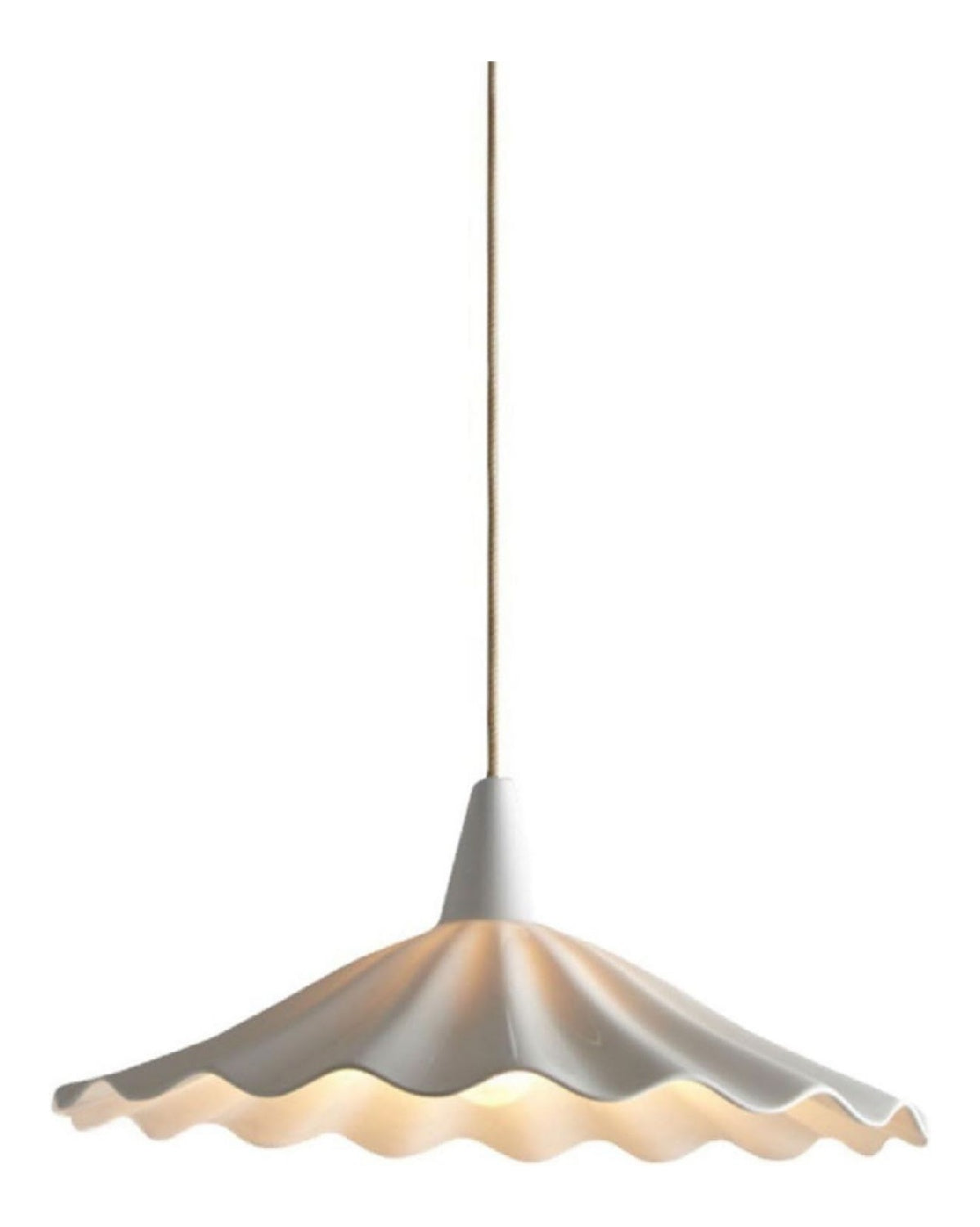 Suspension Blanc a presence elegante et lumiere agreable 40 W E27
