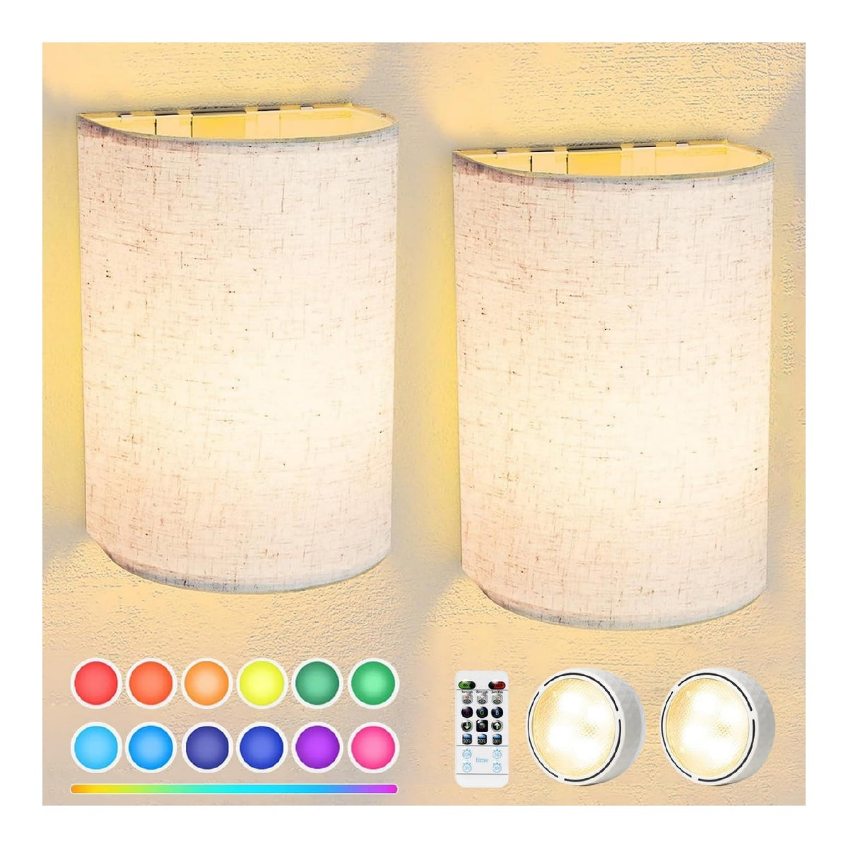 Eclairage Blanc et Ambre contemporain en version applique murale 3000 K