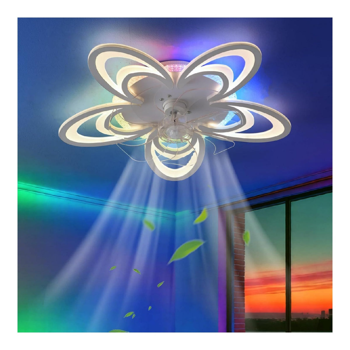 Luminaire decoratif Blanc et Ambre avec diffusion lumineuse harmonieuse HT-1752