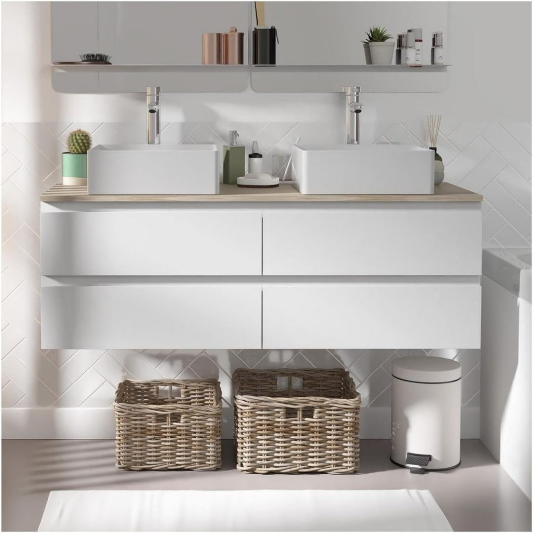 Tabourets pliants pliable finition bois blanc