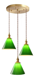 Eclairage Dore et Vert contemporain en version suspension E27