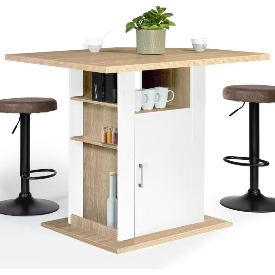 Ilots de rangement fixes avec tiroirs finition bois noir variante 2427