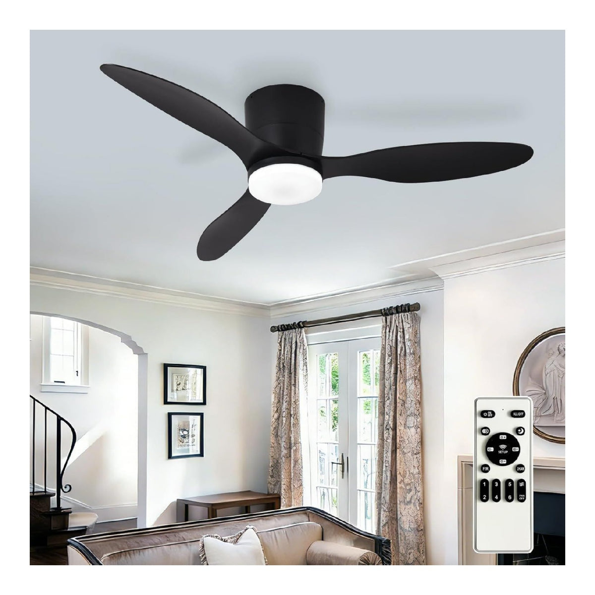 Luminaire Noir et Blanc au style moderne avec conception fonctionnelle 3000K