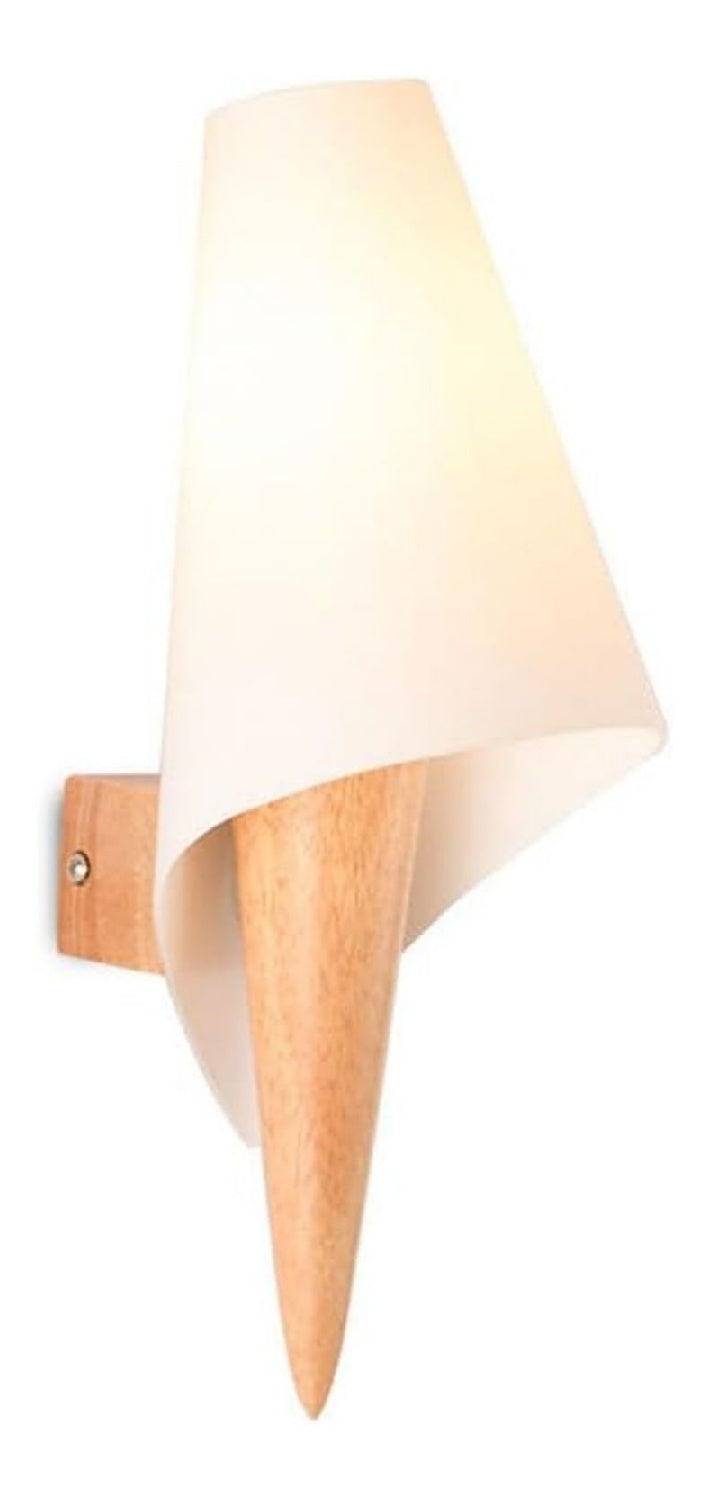 Applique murale Blanc et Ambre a presence elegante et lumiere agreable 5 W E27