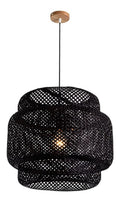 Solution lumineuse Noir et Dore au dessin sobre en format suspension E27