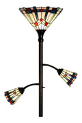 Solution lumineuse Blanc et Rouge au dessin sobre en format lampadaire 100 W E27