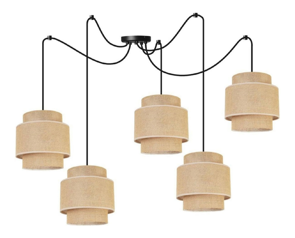 Suspension Noir et Ambre au style moderne avec conception fonctionnelle 60W E27 D5-8143