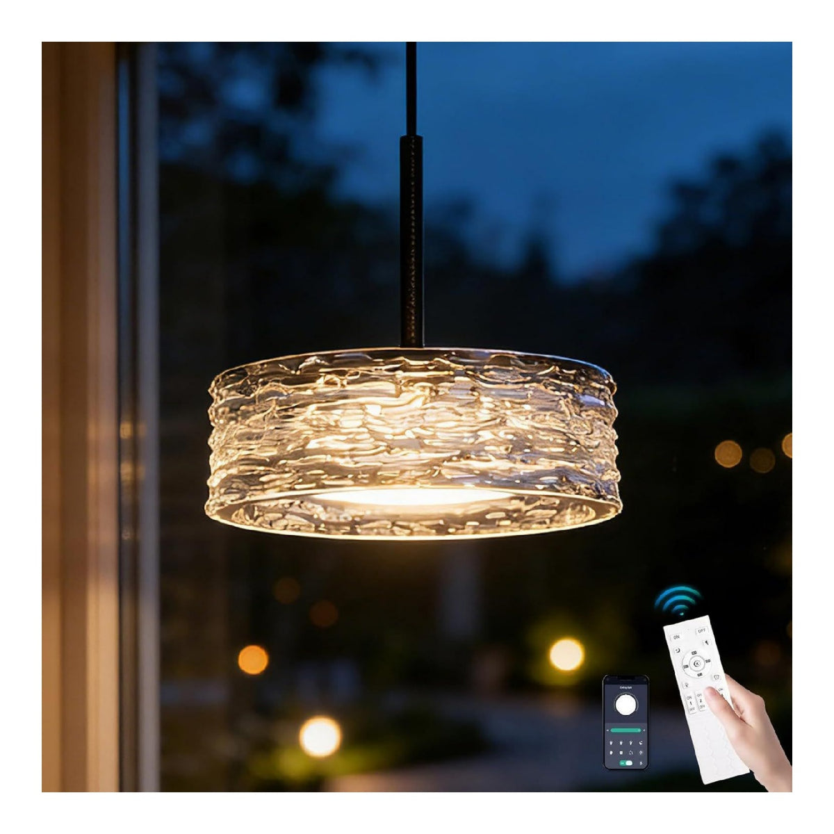 Suspension decoratif Noir et Rouge avec diffusion lumineuse harmonieuse 12W 3000K