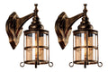 Applique murale Noir et Ambre au style moderne avec conception fonctionnelle 60W E27