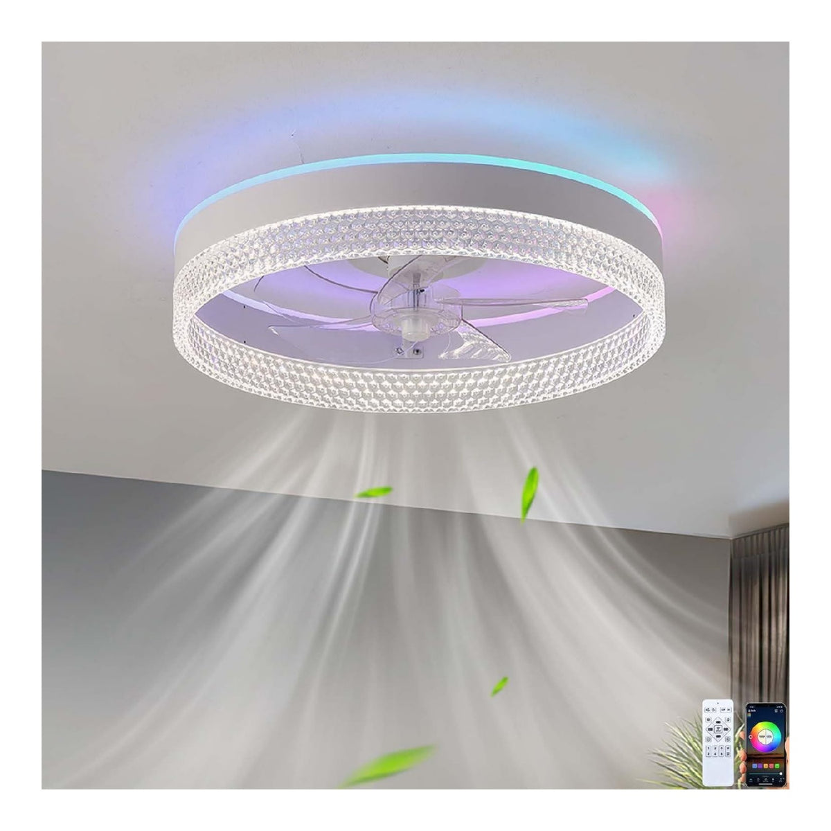 Luminaire Blanc et Ambre a silhouette graphique de type lustre 3000K L1-2312
