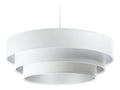 Suspension decoratif Blanc et Argente avec diffusion lumineuse harmonieuse 60 W IP20