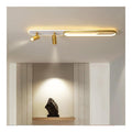 Solution lumineuse Blanc et Dore au dessin sobre en format spot de plafond 55W 3000K