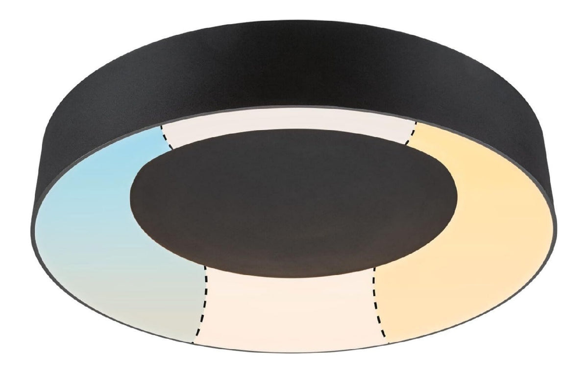 Luminaire Noir et Blanc a silhouette graphique de type plafonnier 16W IP44 3000 K