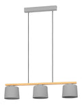 Suspension Gris et Ambre au style moderne avec conception fonctionnelle 40 W E27