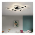 Luminaire Noir et Blanc a silhouette graphique de type plafonnier 6000K
