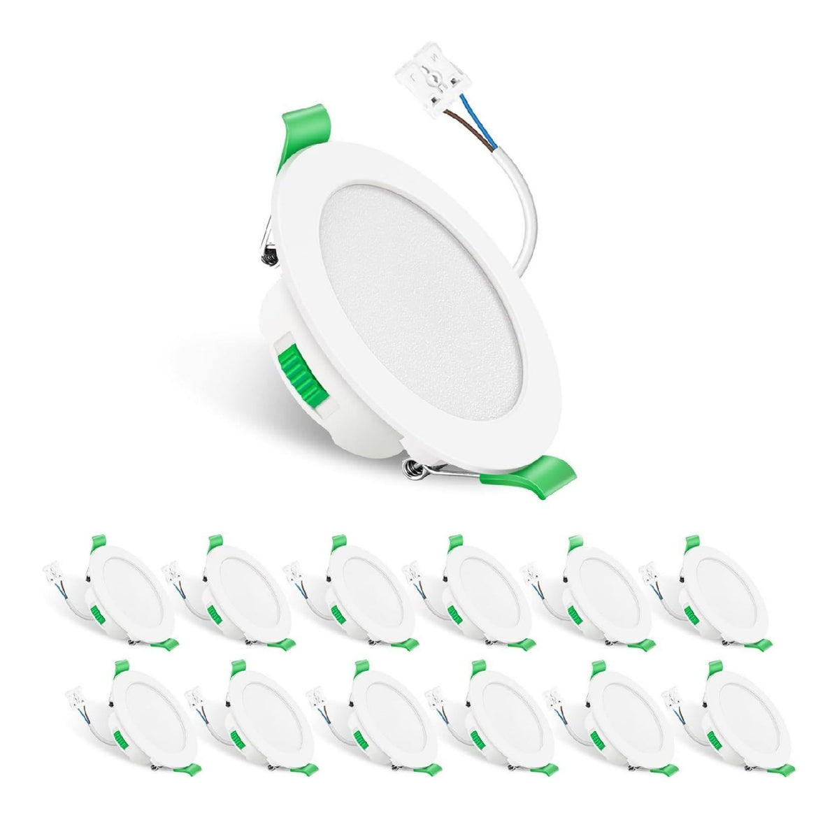 Spot de plafond decoratif Blanc et Ambre avec diffusion lumineuse harmonieuse 7W IP65 3000K