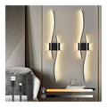 Applique murale Blanc et Ambre aux lignes epurees avec eclairage confortable 3000 K