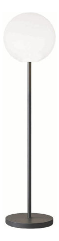Lampadaire Blanc et Gris aux lignes epurees avec eclairage confortable IP44 E27