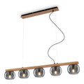 Suspension Noir et Ambre a presence elegante et lumiere agreable 10W E14