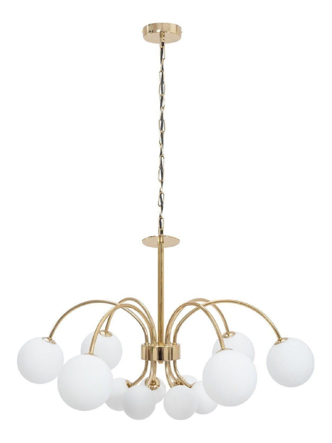 Suspension Blanc et Dore au style moderne avec conception fonctionnelle E27