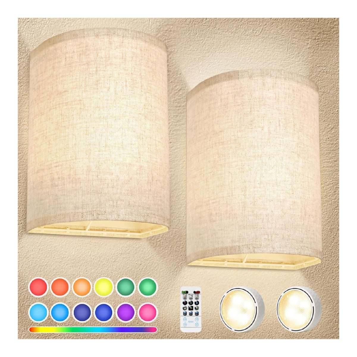 Luminaire Blanc et Ambre a silhouette graphique de type applique murale 3000 K