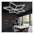 Eclairage Noir et Blanc contemporain en version lustre 96 W 6500 K