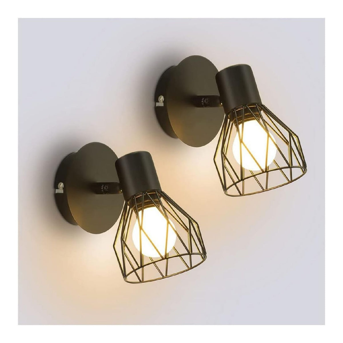 Applique murale Noir et Ambre a presence elegante et lumiere agreable E14