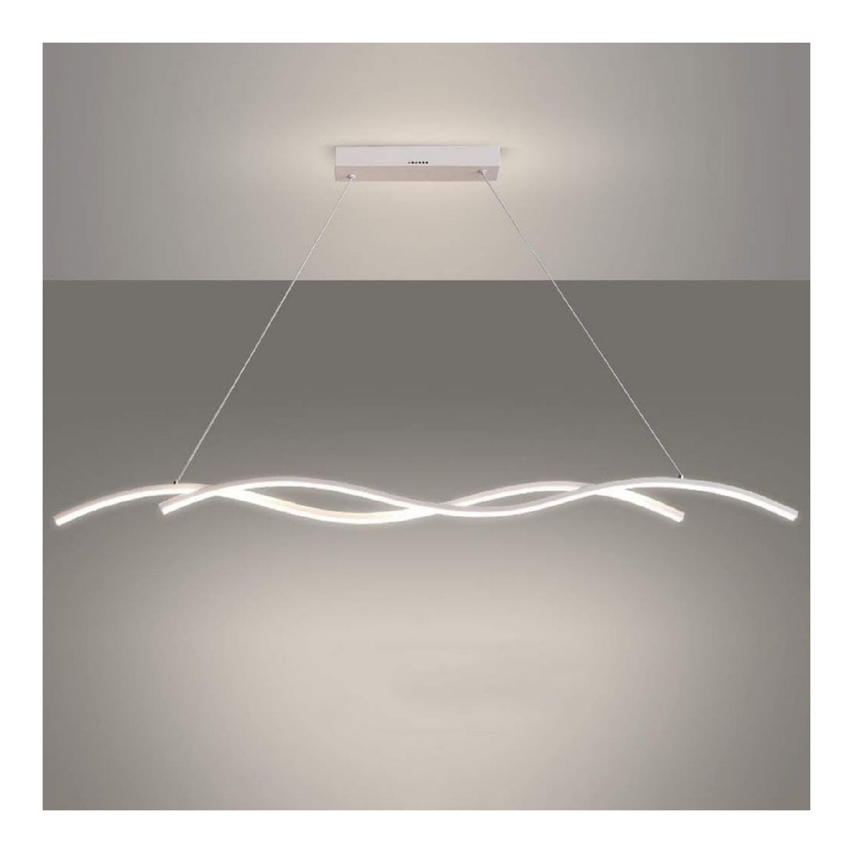 Luminaire Noir et Blanc a silhouette graphique de type lustre 3000K 37-4509