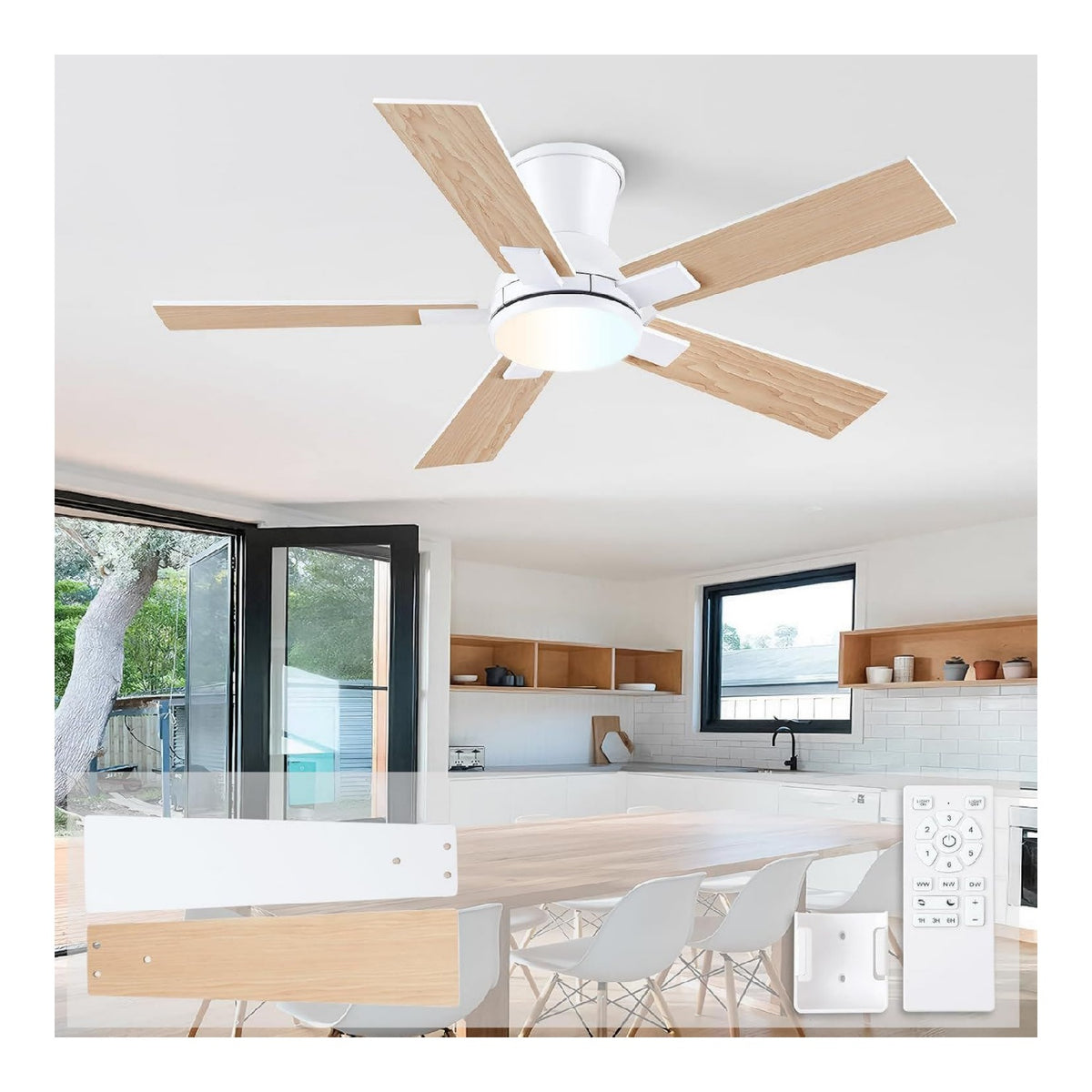 Lustre decoratif Blanc avec diffusion lumineuse harmonieuse